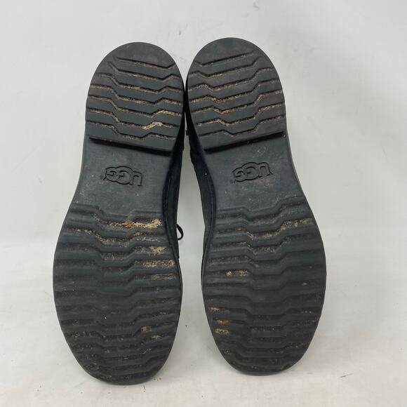 UGG Tulane Black Lace-up Waterproof Leather Womens Size 8.5 - Picture 7 of 8